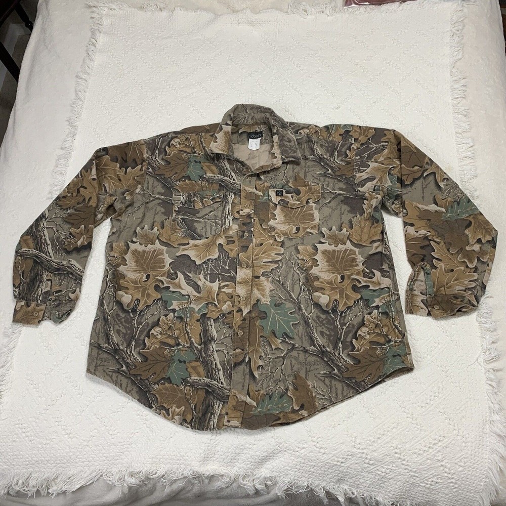 Codet Advantage Camouflage Cotton Botton Up Hunting Shirt Size 3XL Length Tall